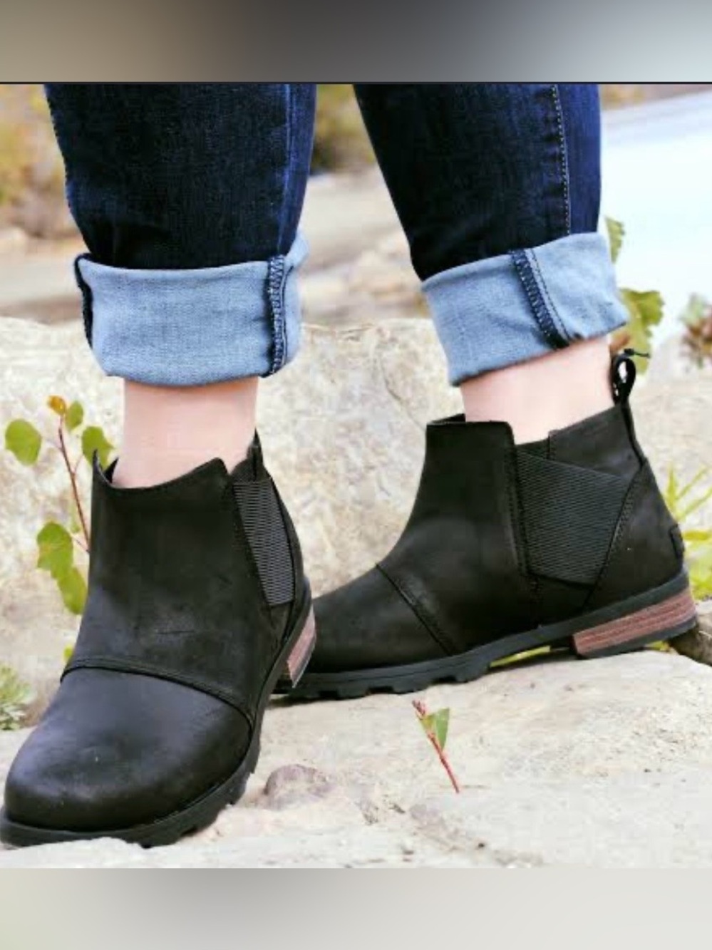 Sorel Emelie Chelsea Boot In Black-Sz 8